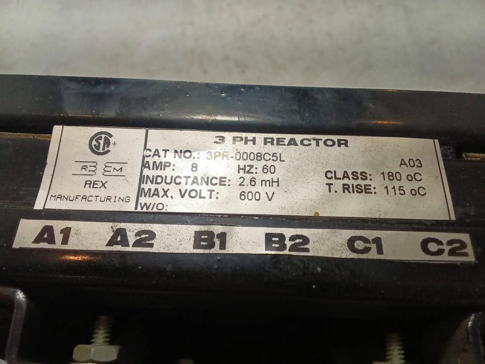 REX 3PR-0008C5L 3 PH Reactor (E5A)