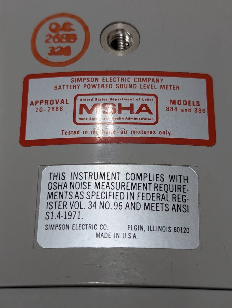 Simpson 884 Sound Level Meter