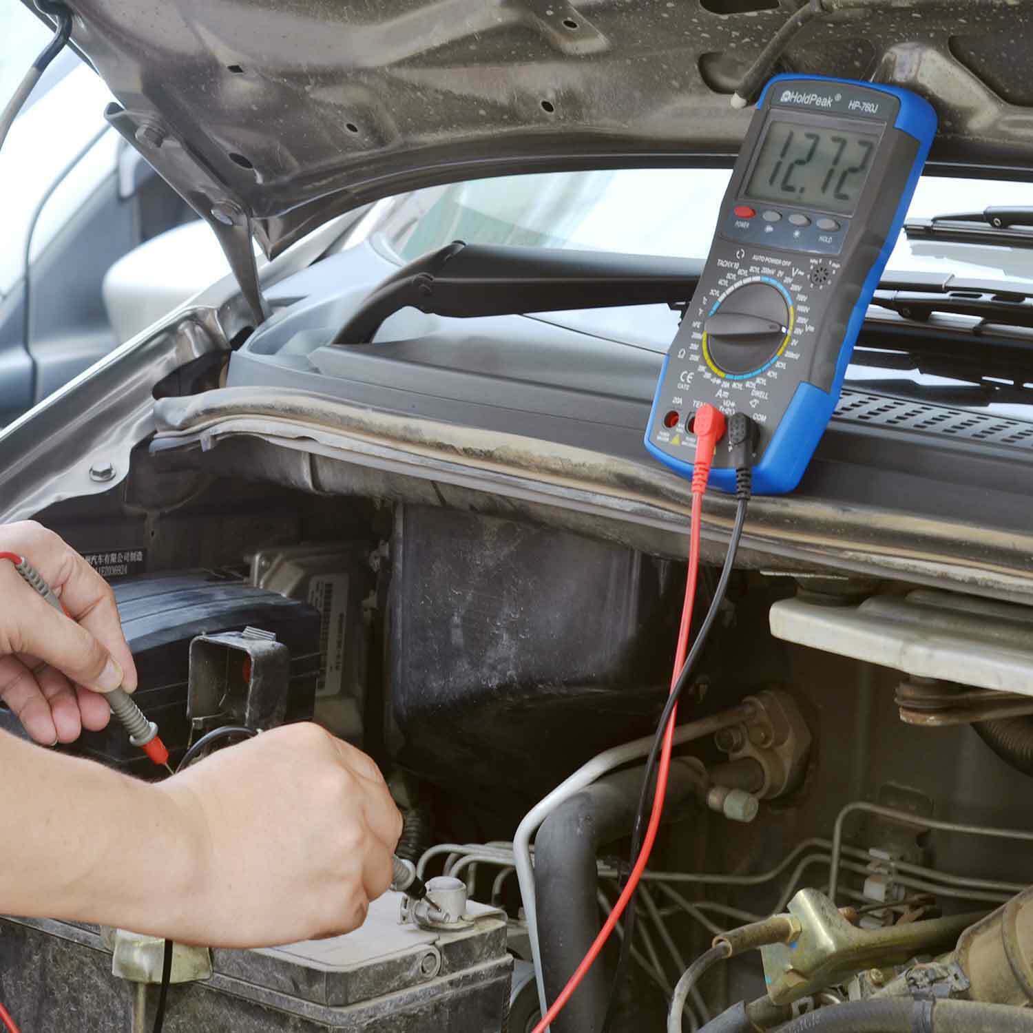 Automotive Multimeter Kit Auto Diagnostic RPM Tachometer Dwell Angle Test Leads