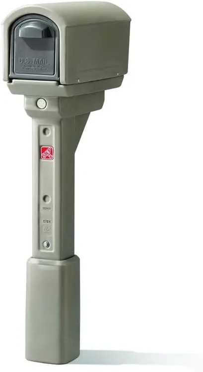 Large Mail Master Express Resin Mailbox & Post Combo Weather Resistant Mocha