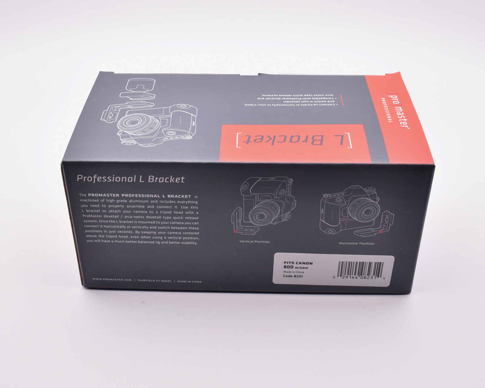 Promaster 8231 Professional L Bracket for Canon 80D with Grip (#8626)