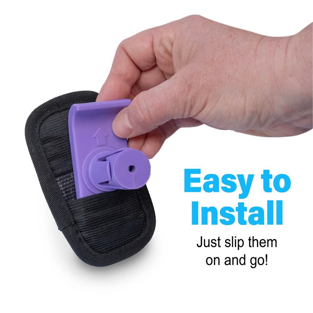 Top Glides GlidePads Walker Ski Glide Covers (Black)