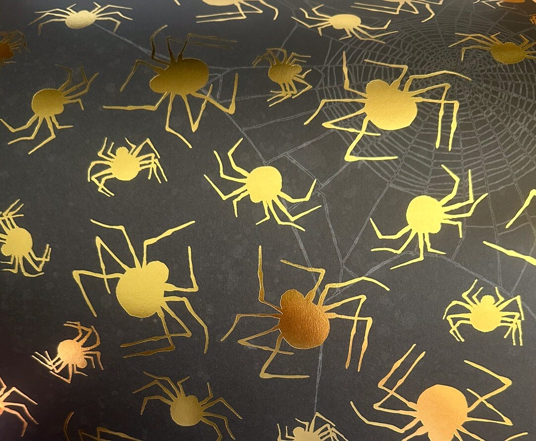 ~ HALLOWEEN ~ 12x12 SCRAPBOOK CARDSTOCK PAPER PAD 48 LOT *MARTHA STEWART* FOIL