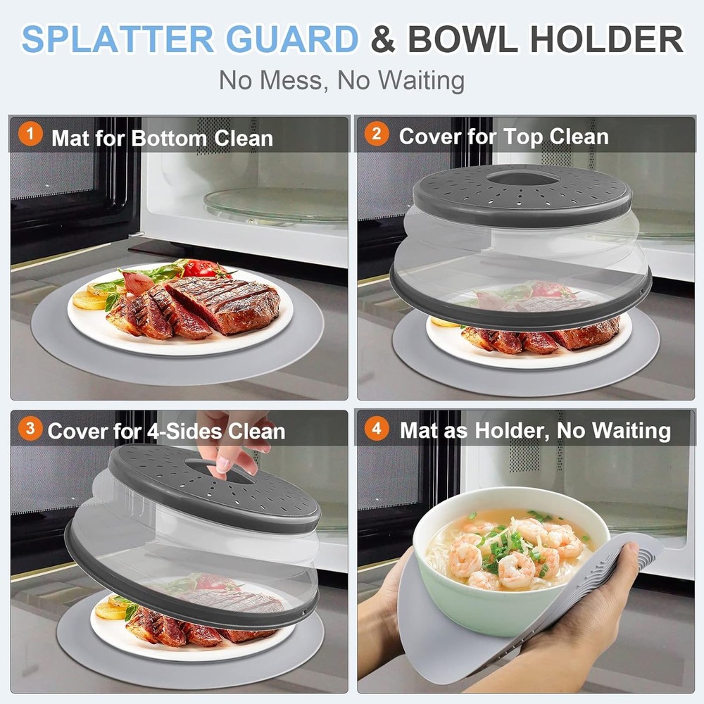 Microwave Plate Cover Silicone Mat