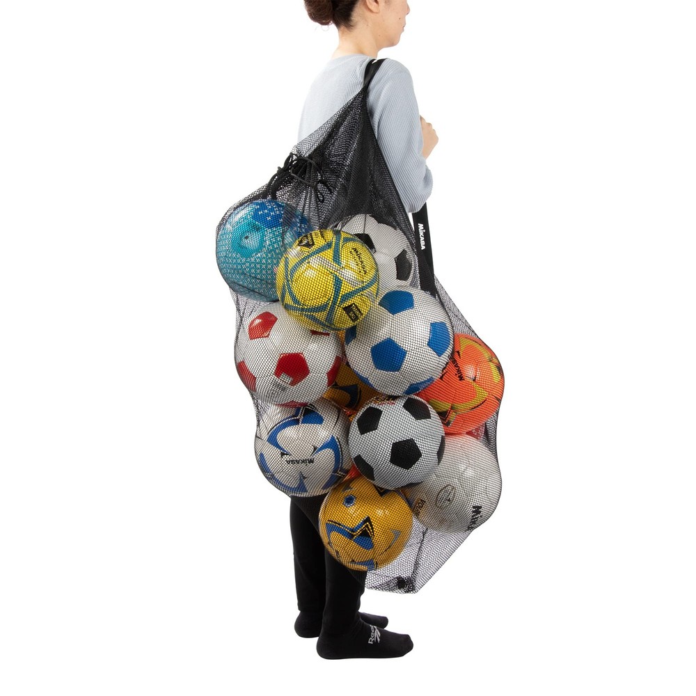 MIKASA Ball Bag Mesh Drawstring Type Large Size Black MBB2