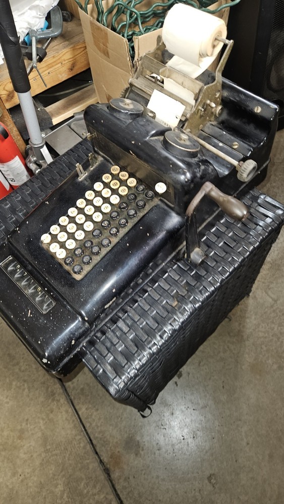 Antique 1898 Burroughs Hand Crank Adding Machine Calculator Working Untested