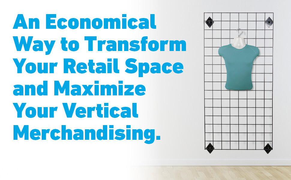 Wire Grid Panel 2' x 4' Black Retail Display Gridwall Wire Grid Panel Craft Show