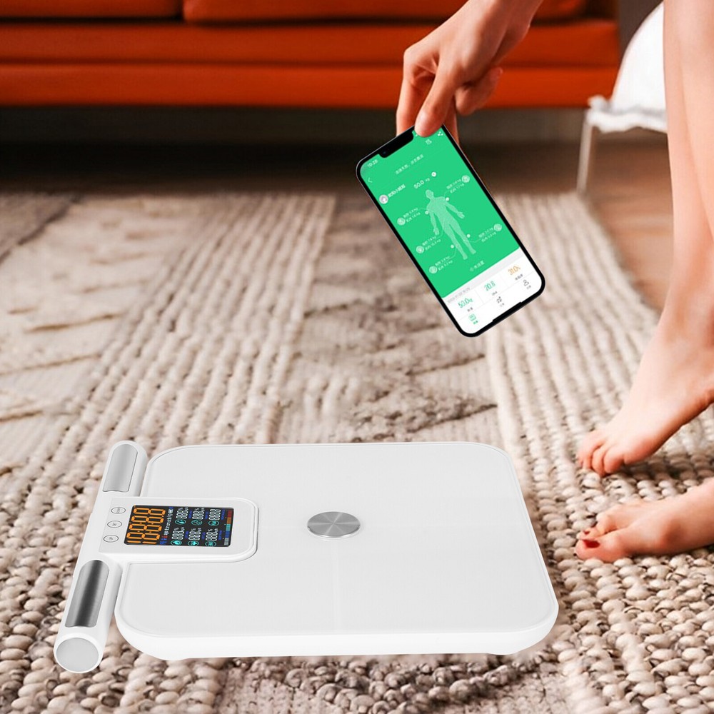 8 Electrode Smart Body Fat Scale with App - Body Composition Analyzer