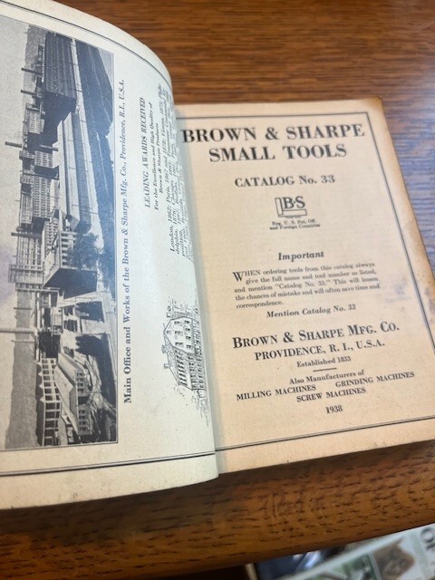 Brown & Sharpe Catalog No 33 1938 Machine Tools