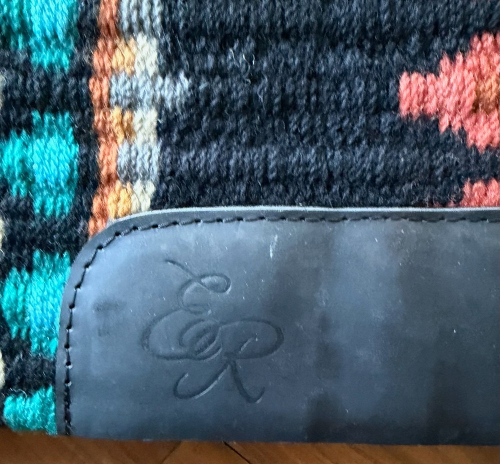 Erin Rhea Oversized WP Pad. Black Rust Tan Turquoise Great Shape!!