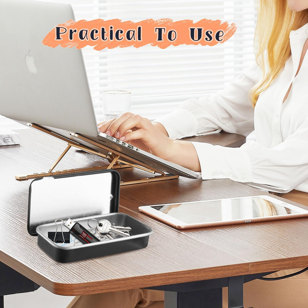 20 Pack Metal Slide Top Tin Containers Rectangular Small Tin Containers for Lip