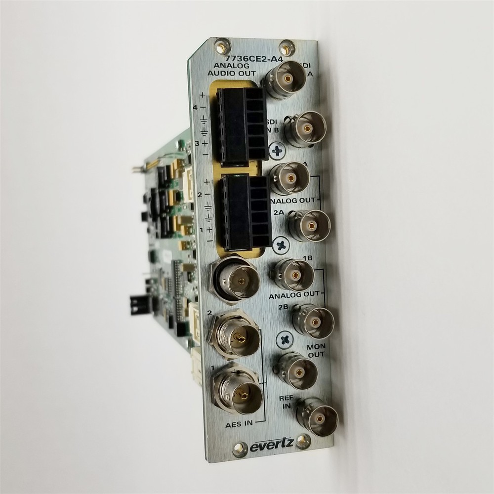 Evertz 7736CE2-A4 Dual Composite Encoder Half Group 2CH Synchronous 20-bit Audio