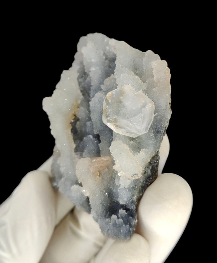 Natural Apophyllite on Chalcedony Minerals #S278