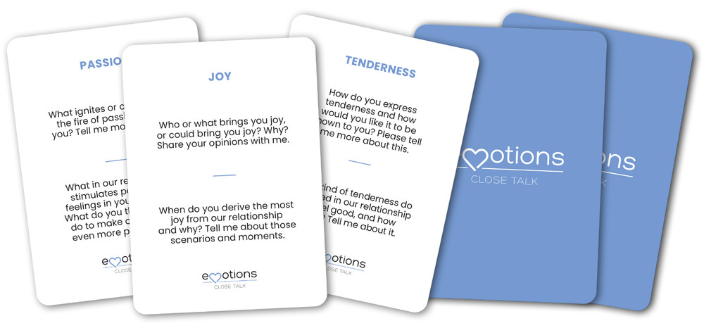 Emotions Close Talk Game for Couples - Conversation Starter Card Game