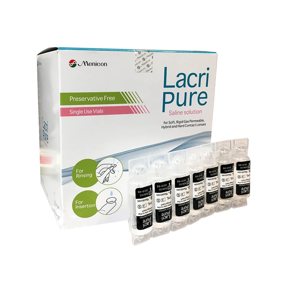 Saline Contact Lens Solution 98 Vials 5ml for Rinse & Insertion
