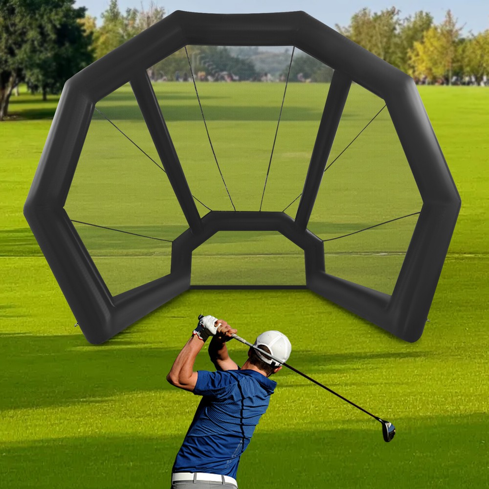 Golf Practice Swing Simulator Net Cage Inflatable Golf Practice Net Cage& Blower
