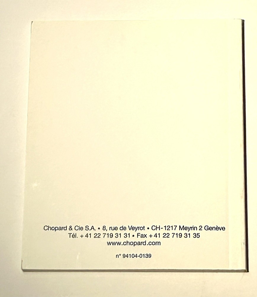 New Authentic CHOPARD Automatic Instructions Booklet Manual