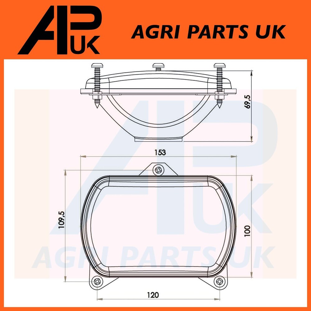 Pair Headlight Headlamp Front Light Lamp for Class Eicher Kubota Renault Tractor