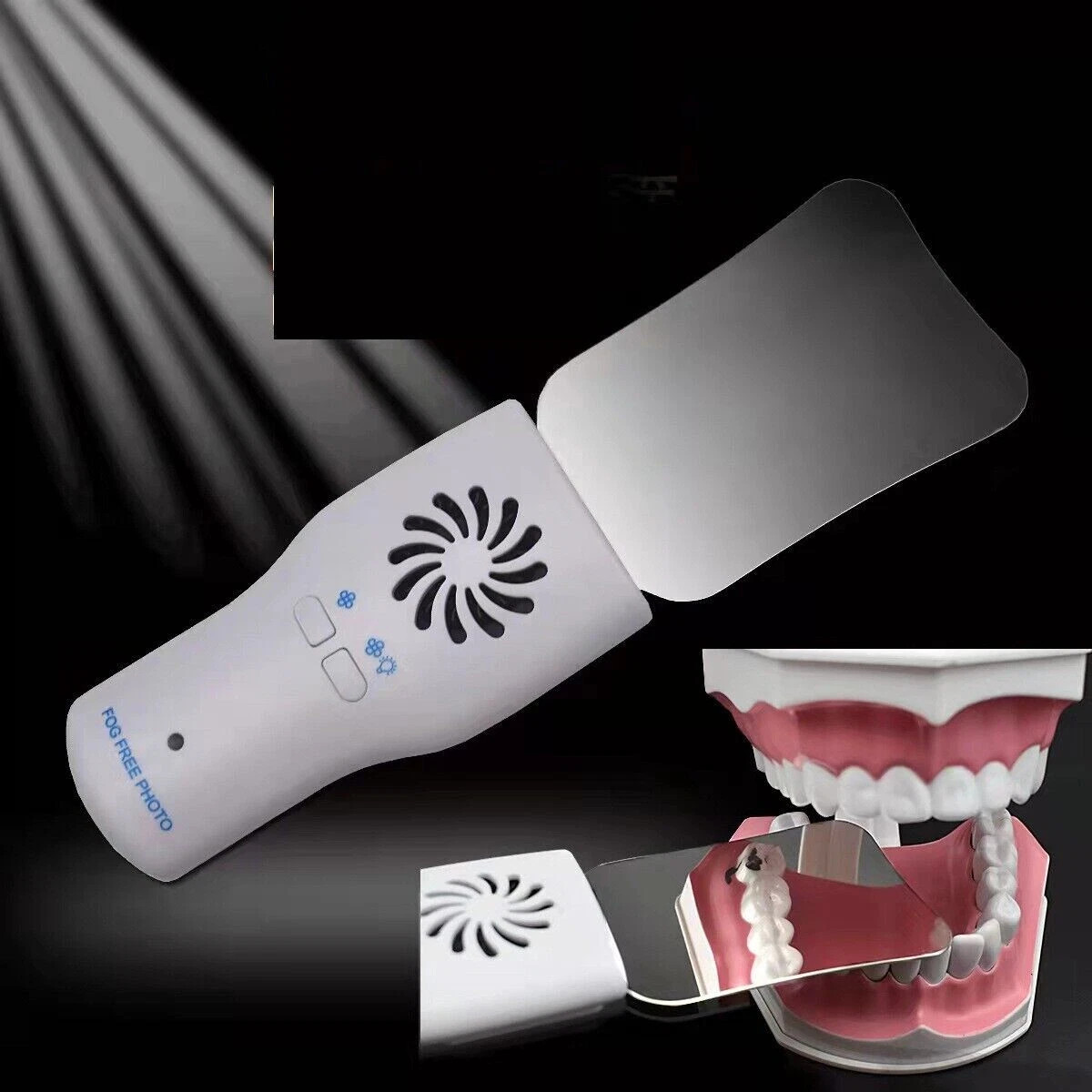 Dental Occlusal Mirror Fog Free LED Intra Oral Photo System 4*Mirrors Antifog