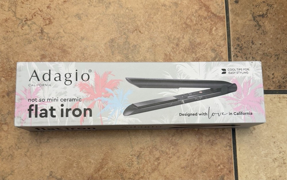 Adagio Ceramic Not So Mini Cool Tip Flat Iron