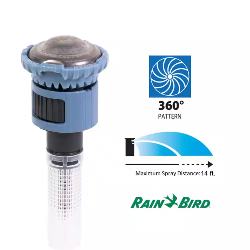 Rotary Sprinkler Nozzle, Full Circle Pattern, Adjustable 8-14 Ft.