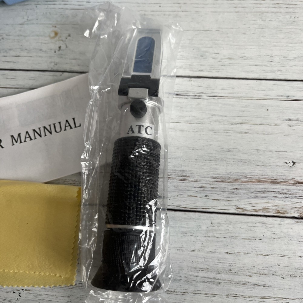 ATC PORTABLE HAND HELD Salinity REFRACTOMETER Agtech No Batteries Required! NEW
