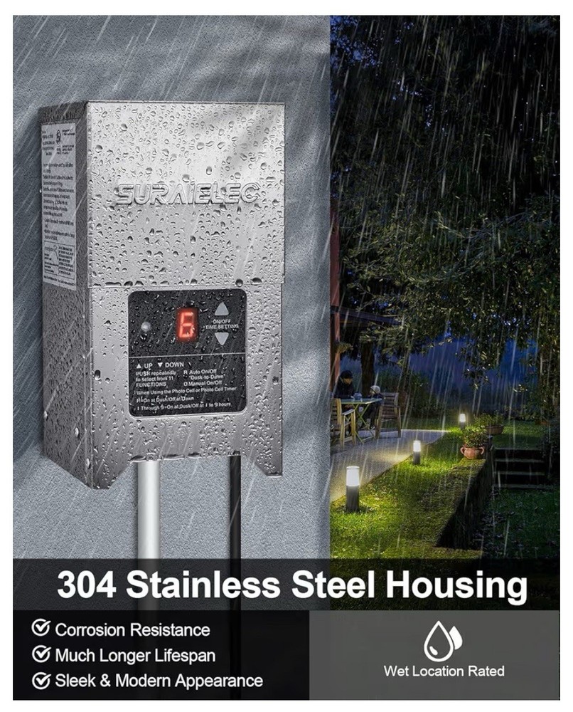300 WATT 12V LOW VOLTAGE LANDSCAPE LIGHTING TRANSFORMER 12-15 VOLT MULTI-TAP