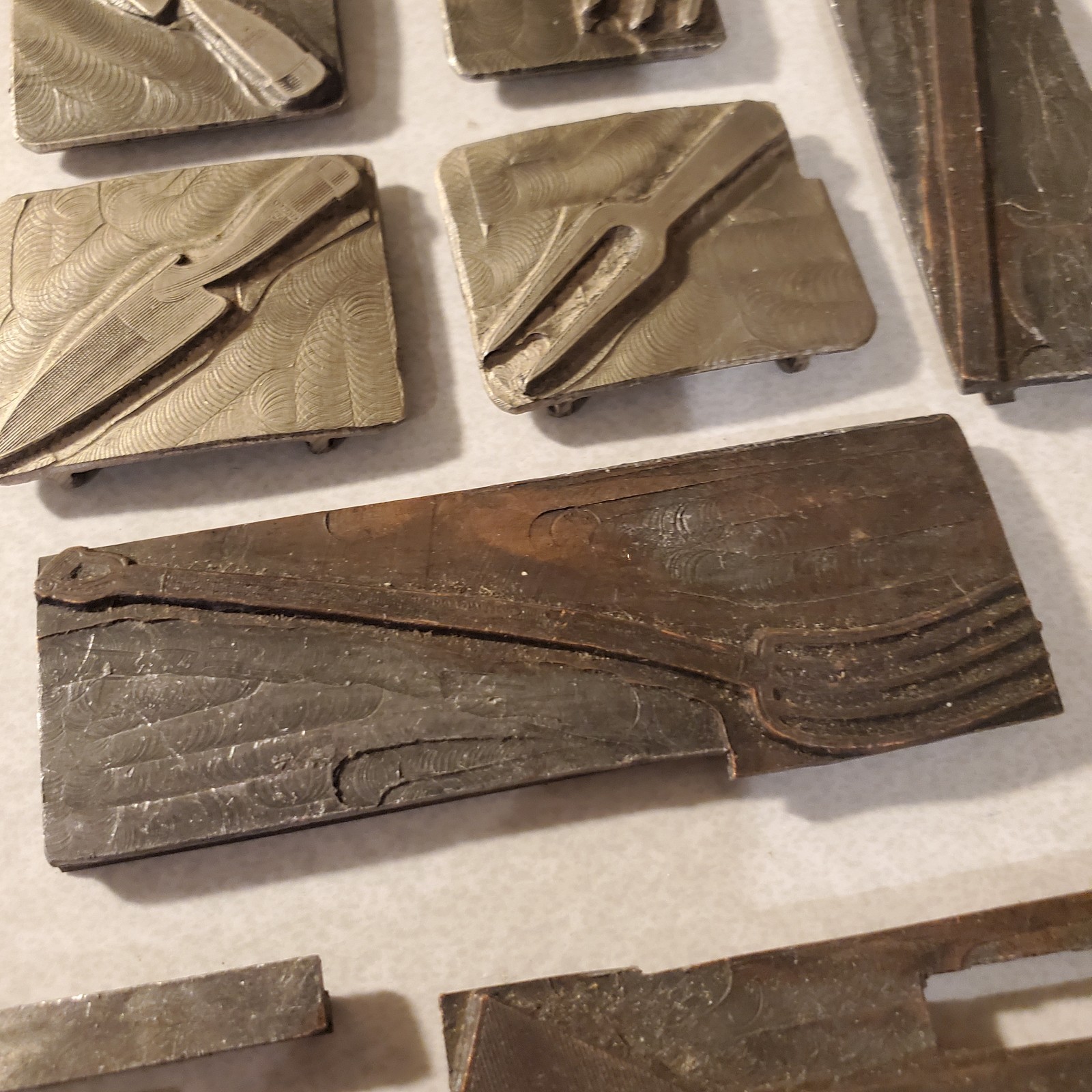 Vintage Letterpress Printing Blocks Gardening Tools