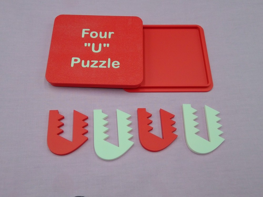 3-D Printed Four "U" Puzzle