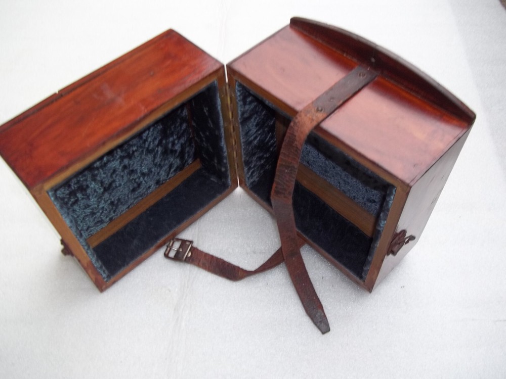 Antique Marine Chronometer Guard Case - Split Lid