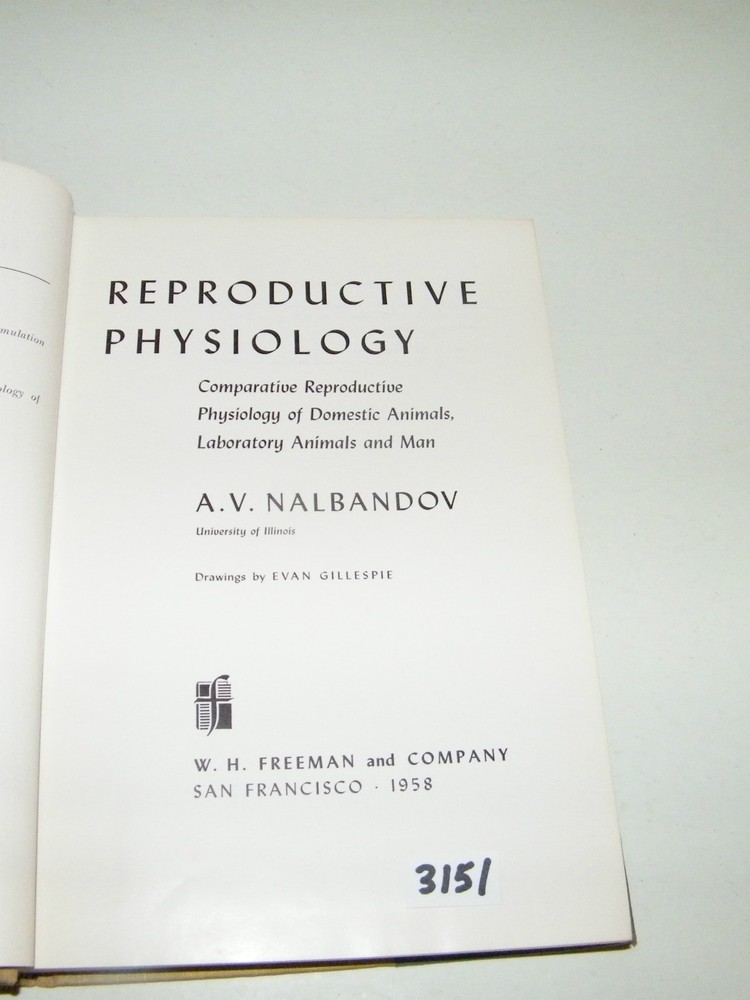 Comparative Reproductive Physiology Animals Man 1958