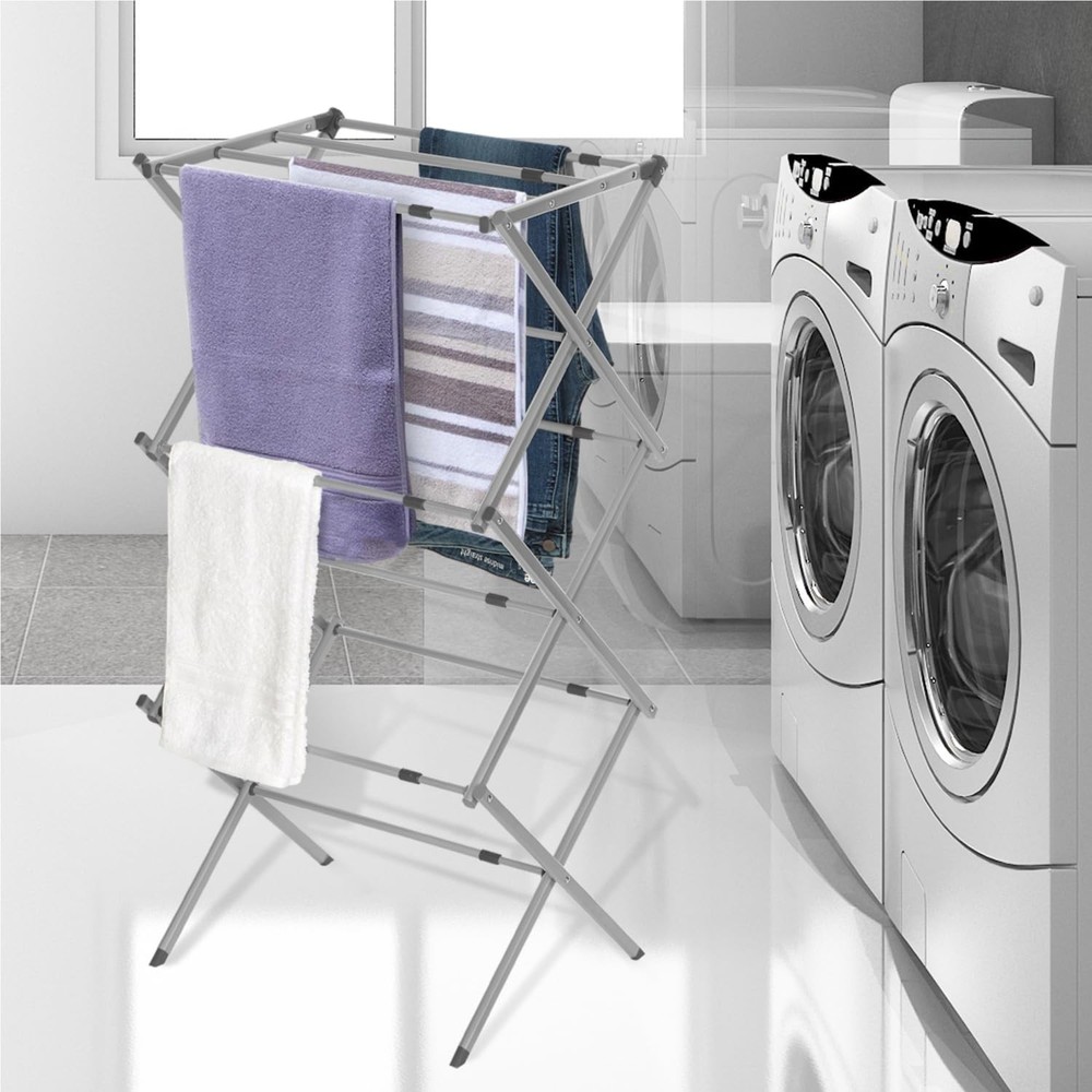 BLACK+DECKER Laundry Organization Expandable/Collapsible Clothes Drying Rack. Es