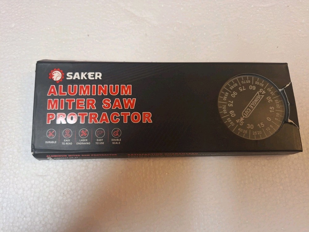 Saker Miter Saw Protractor 7-Inch Aluminum Protractor