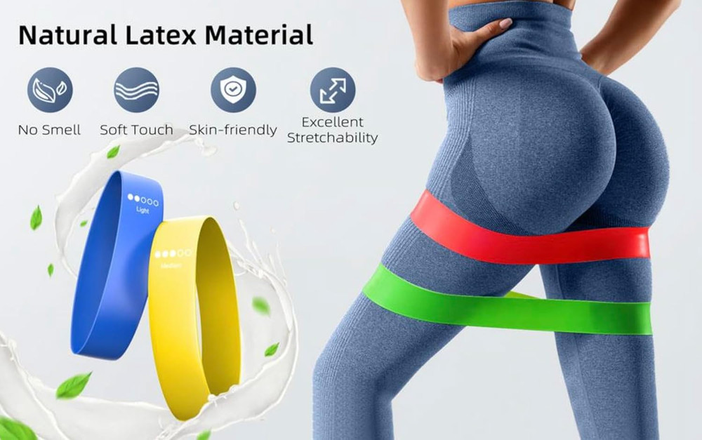 Resistance Bands Set for Workout – 5 Pack Durable Loop Exercise Bands for Streng