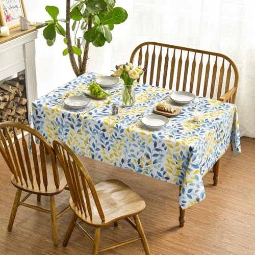 Summer Tablecloth 60×84 Inch Rectangular, Blue 60" x 84" (Rectangular) White