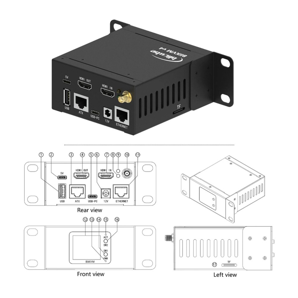 BliKVMv4 Allwinner KVM Over IP PoE HDMI Loop Out Process Control Operat IPKVM