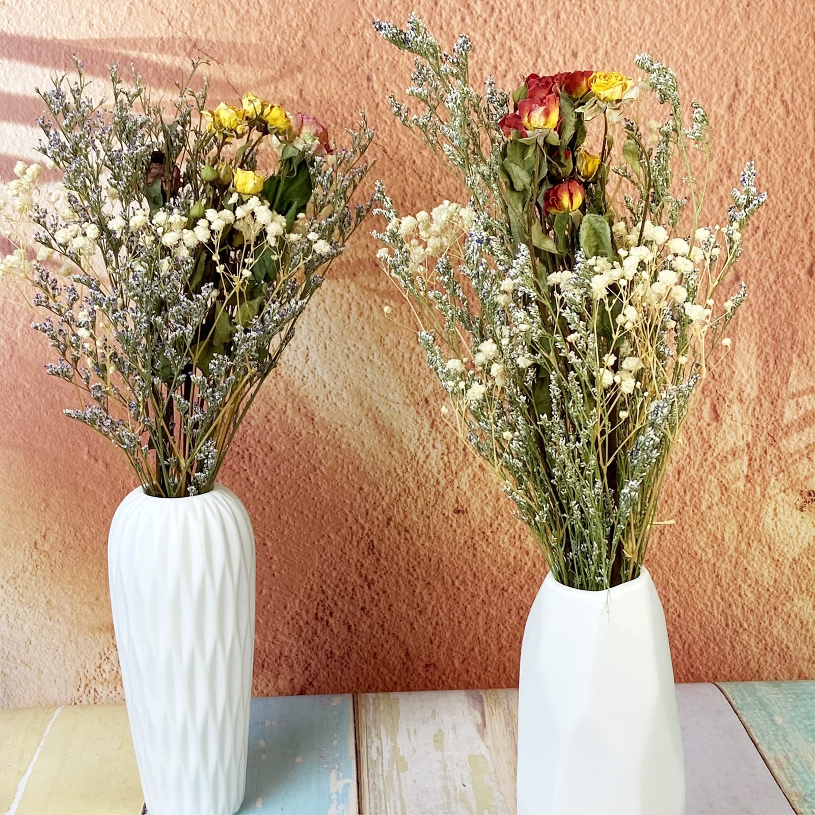 Dried Flower Spray Rose Bouquets, 2 Bunches 100% Natural Flowers, Miniature R...