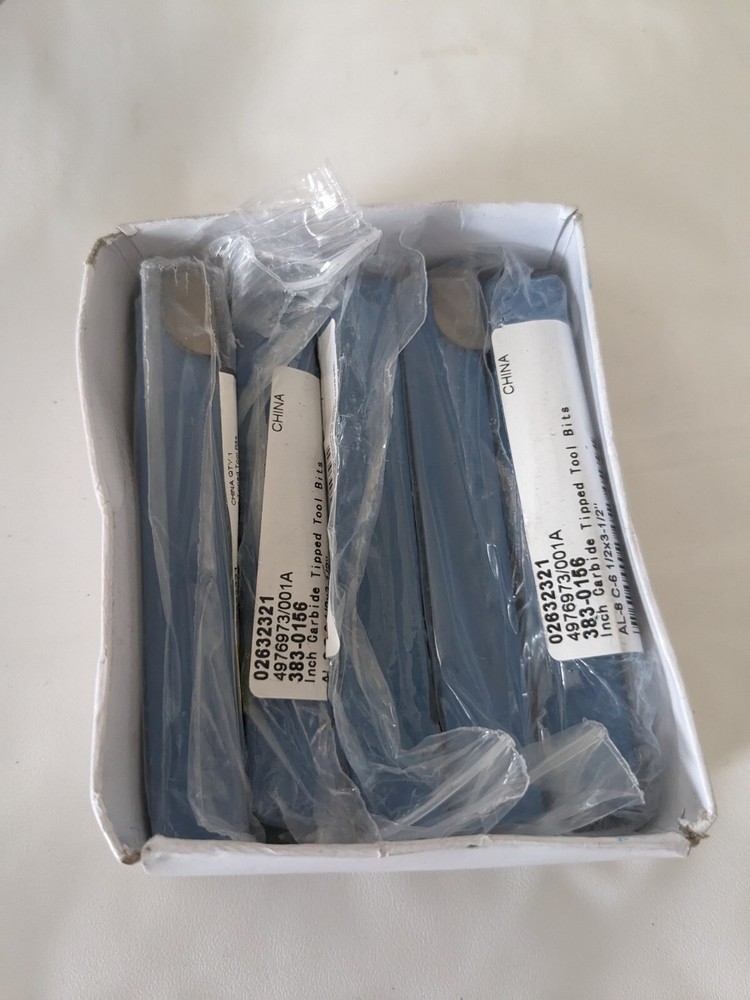 5pc Single Point Tool Bit: AL-8, 1/2" Shank Width C6 Solid Carbide Tip LH 383-01