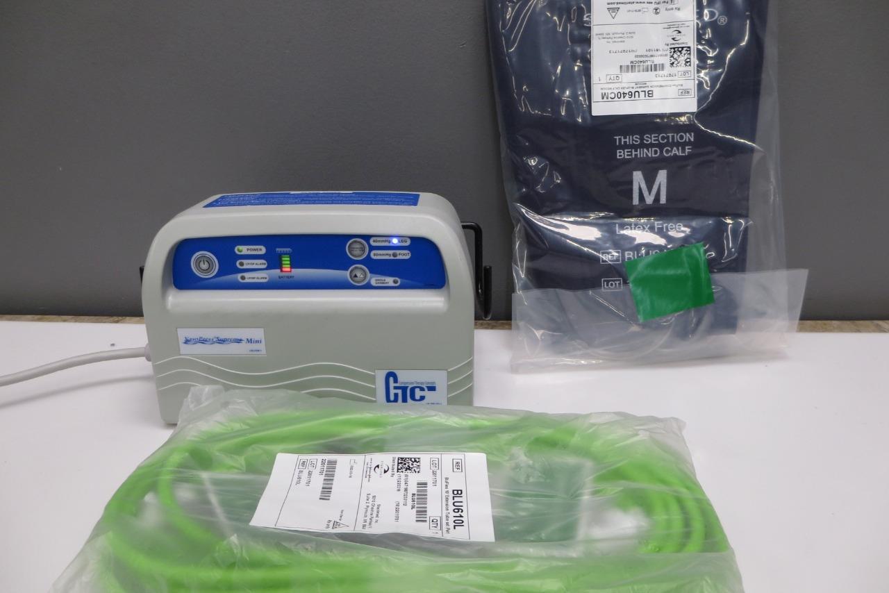 (NEW) VP500DM DVT VasoPress Supreme Mini Pump w/ VP501M Medium Calf Garment 18"