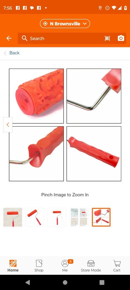 7''Paint Pattern Roller For Wall Decoration Classic Rubber Texture Roller EG323T