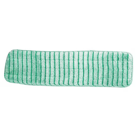 Microfiber Technologies 416J12 Flat Mop Pad, Hook-And-Loop Connection, Green,