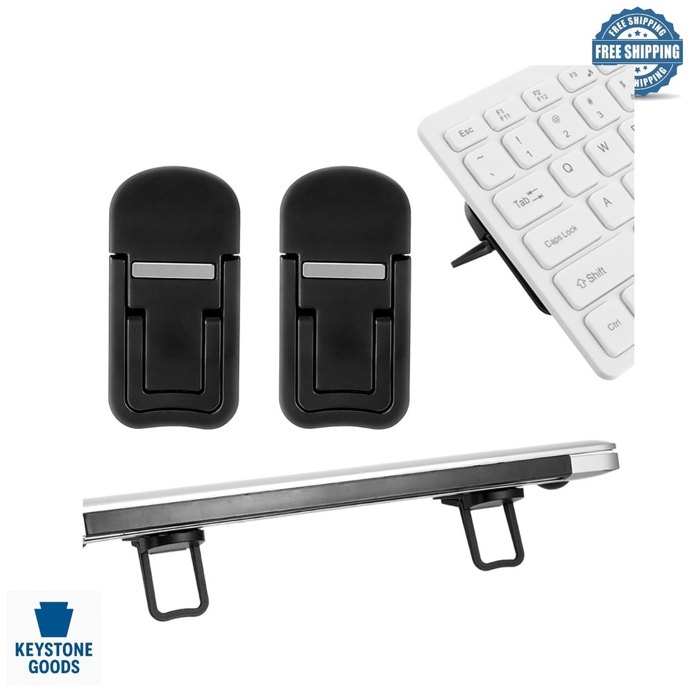 2Pcs Adjustable Portable Keyboard Riser with Dual Tilt Angles