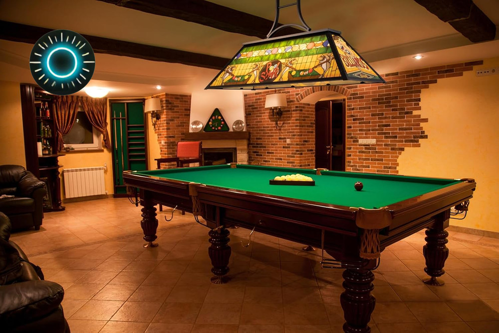 TOCHIC Vintage Pool Table Light, 3-Light Rustic Billiards Light Green FREE SHIP