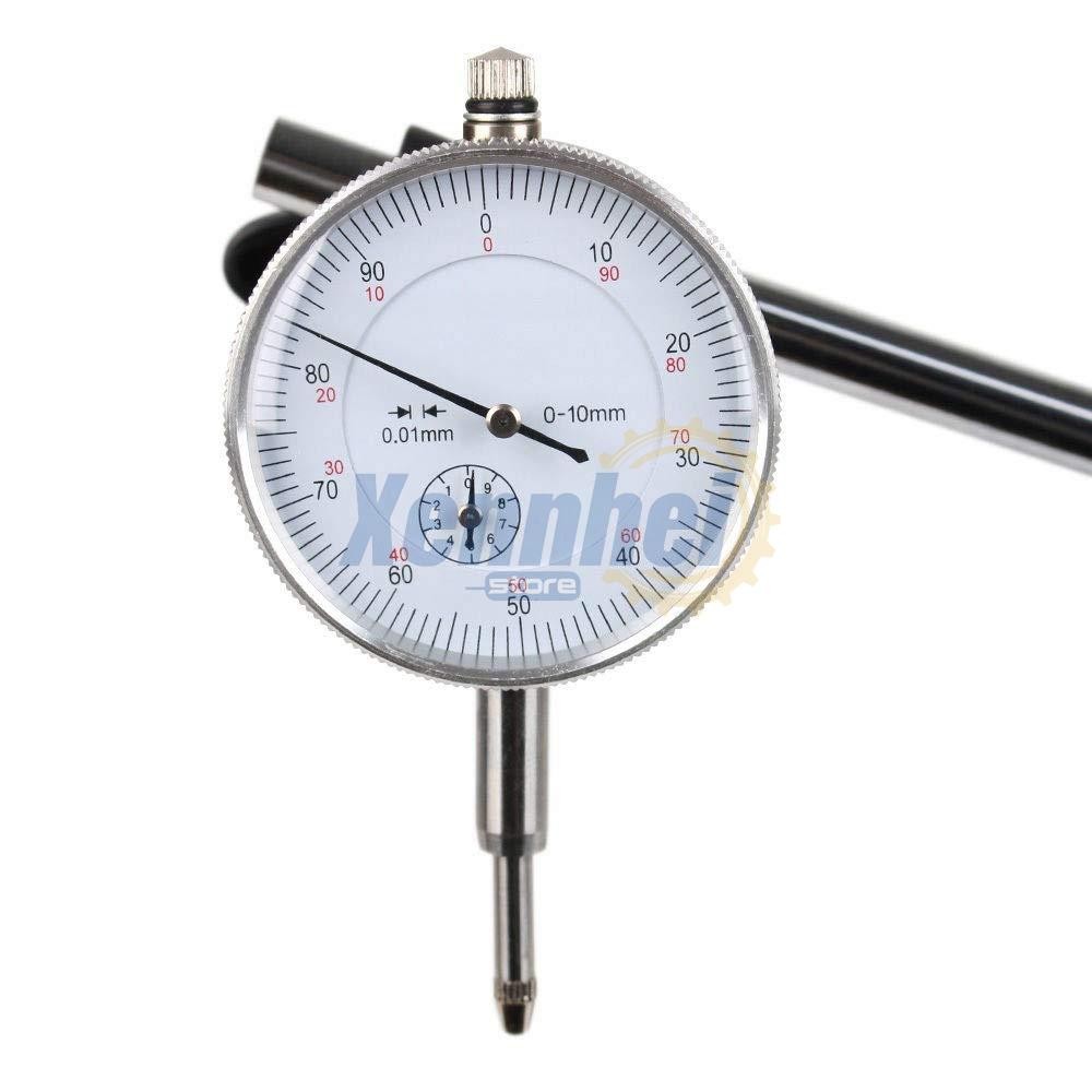 Dial Indicator with Magnetic Base 0.01"Precision Gauge Test Indicator Point Set