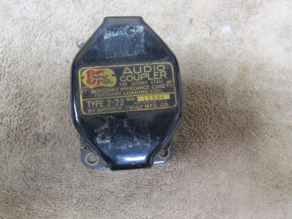 Bremer Tully 2-22 Audio Coupler Transformer. Defective