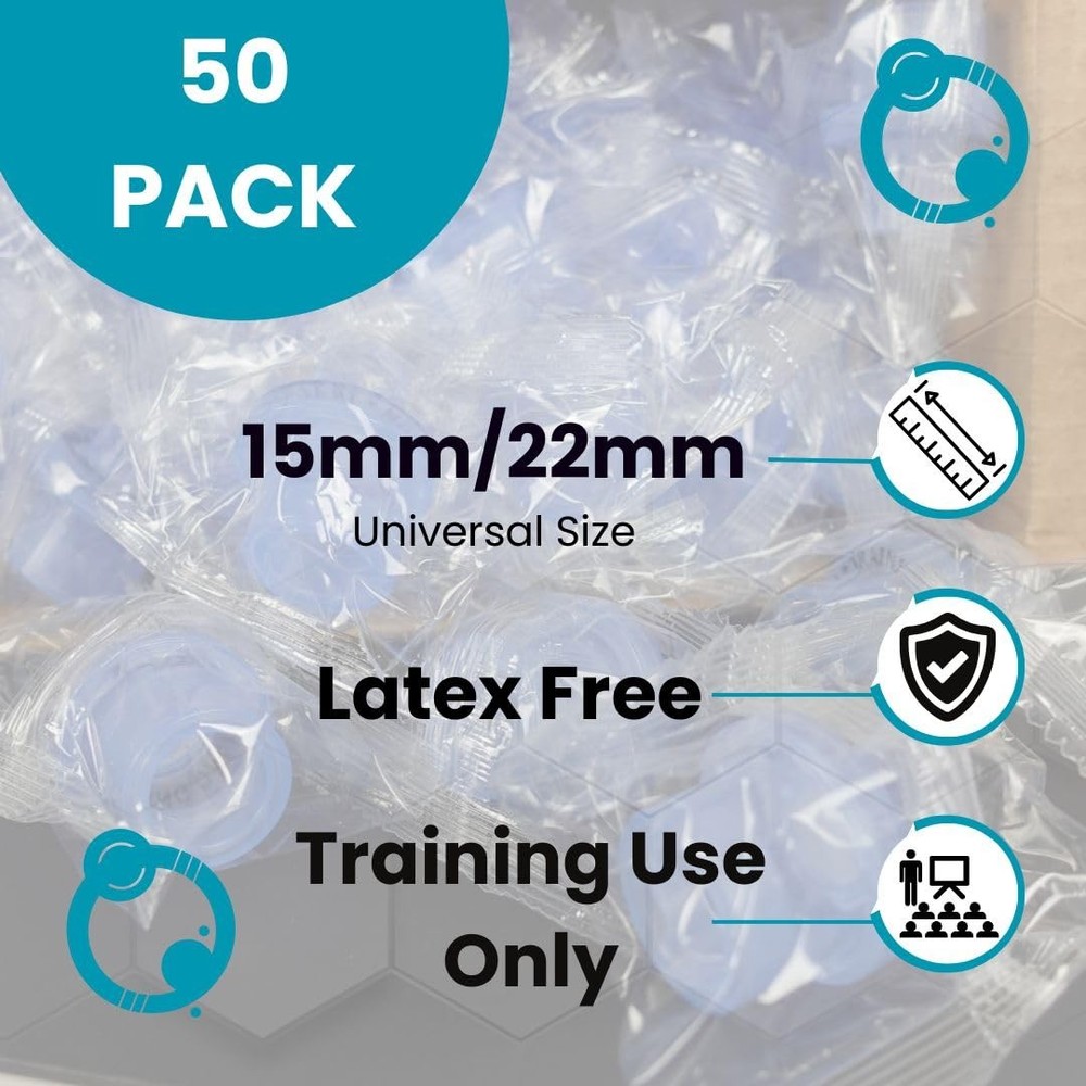 CPR Training Valves – 50 Pack Disposable OneWay Replacement Valves for CPR Ma...