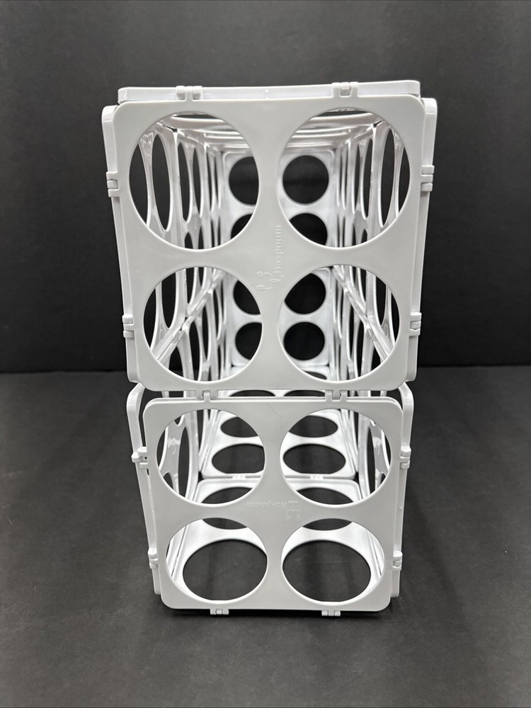 Baspoom Vinyl Roll Storage Rack 24 Rolls White Adjustable Stackable