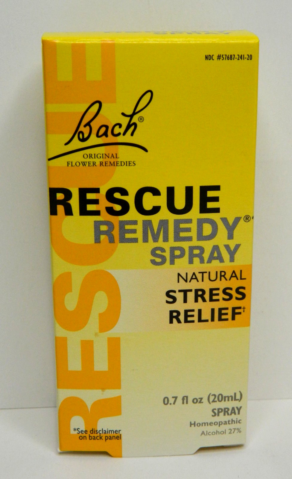 Bach RESCUE REMEDY SPRAY Natural Stress Relief Homeopathic 0.7 fl oz 20mL