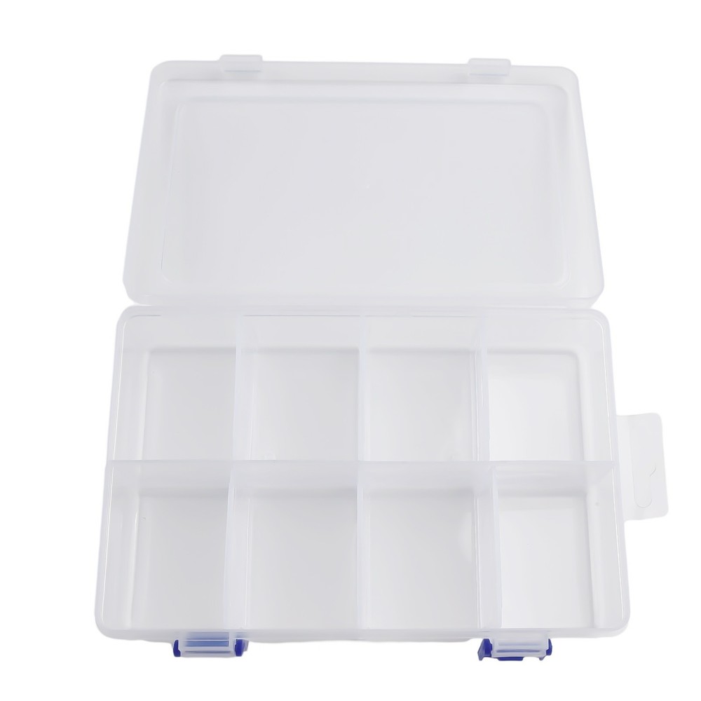8 Adjustable Grids Compartment Storage Box Plastic Screw Holder Organizer