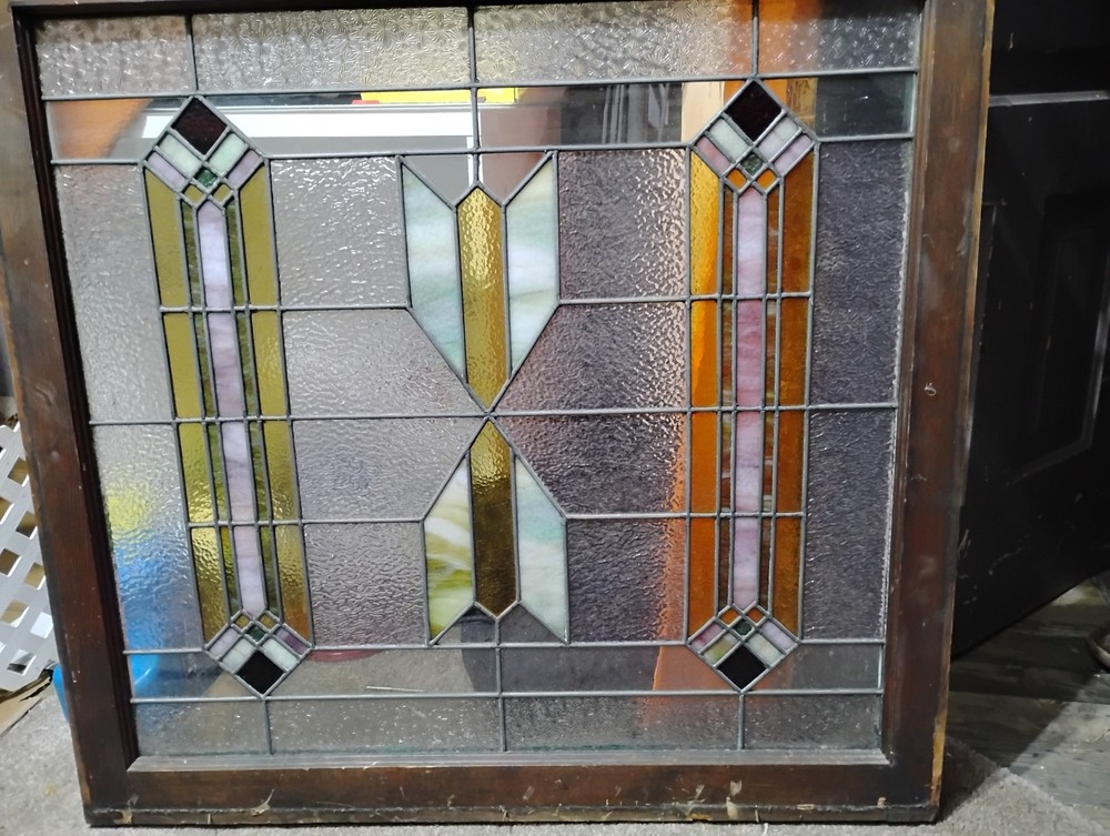 Antique stained glass window